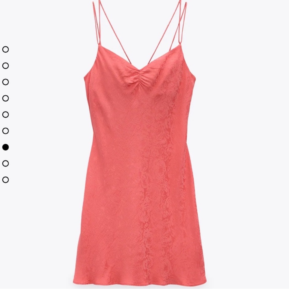 Zara Pink Satin Effect Dress NWT